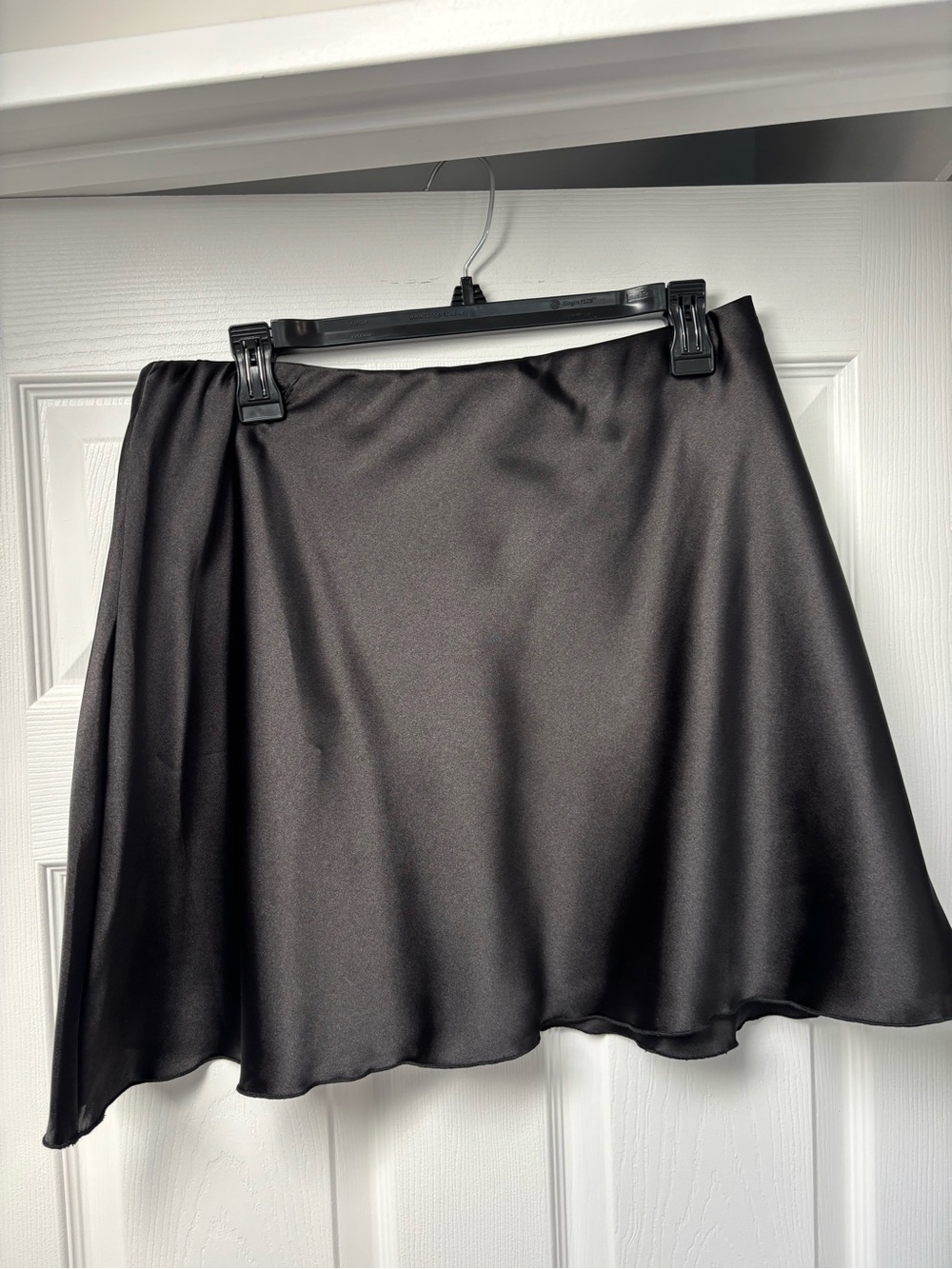 Express Black Satin Circle Skirt
